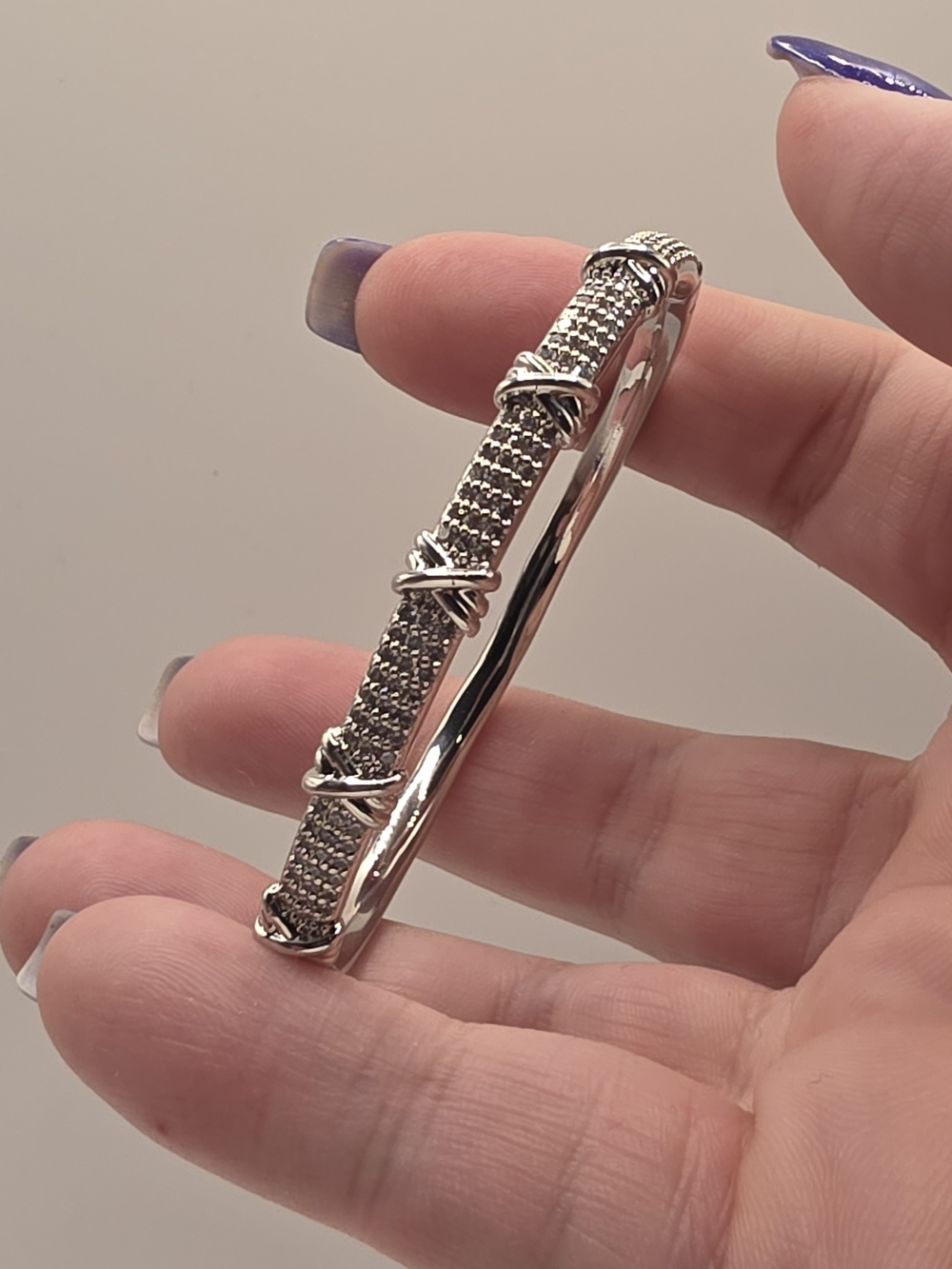 White Gold Filled AAA CZ Bangle